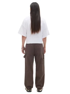 New Brązowe spodnie wide leg Baggy|Spodnie
