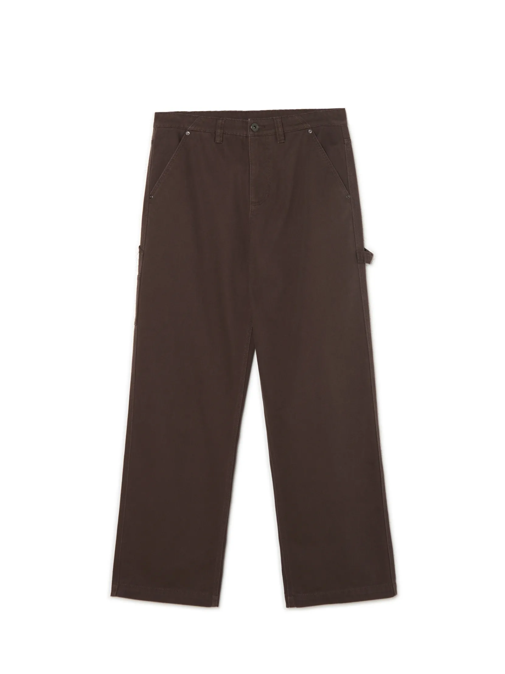 New Brązowe spodnie wide leg Baggy|Spodnie