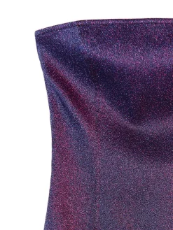 Fashion Błyszcząca sukienka mini z wiskozą Sukienki, Kombinezony