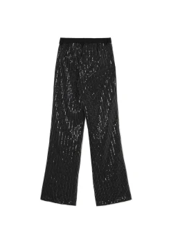 Best Cekinowe spodnie tailoring Spodnie|Sety