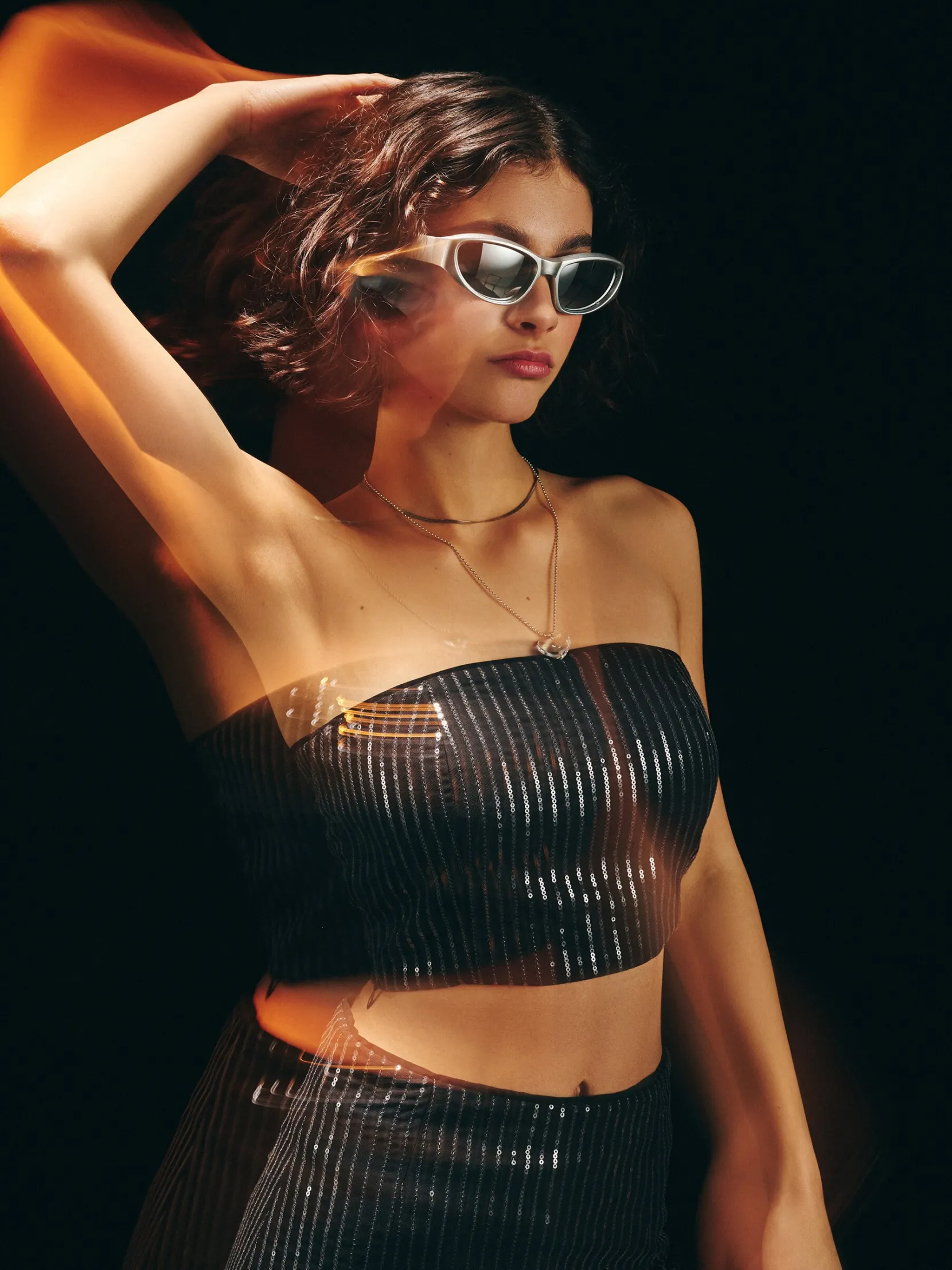 Fashion Cekinowy top Koszulki, Topy|Sety