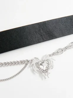 Online Choker z łańcuszkiem i serduszkiem Biżuteria