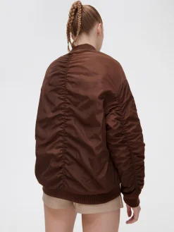 Discount Ciemnobrązowa kurtka bomber Kurtki, Płaszcze