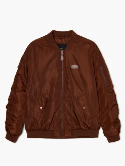Discount Ciemnobrązowa kurtka bomber Kurtki, Płaszcze