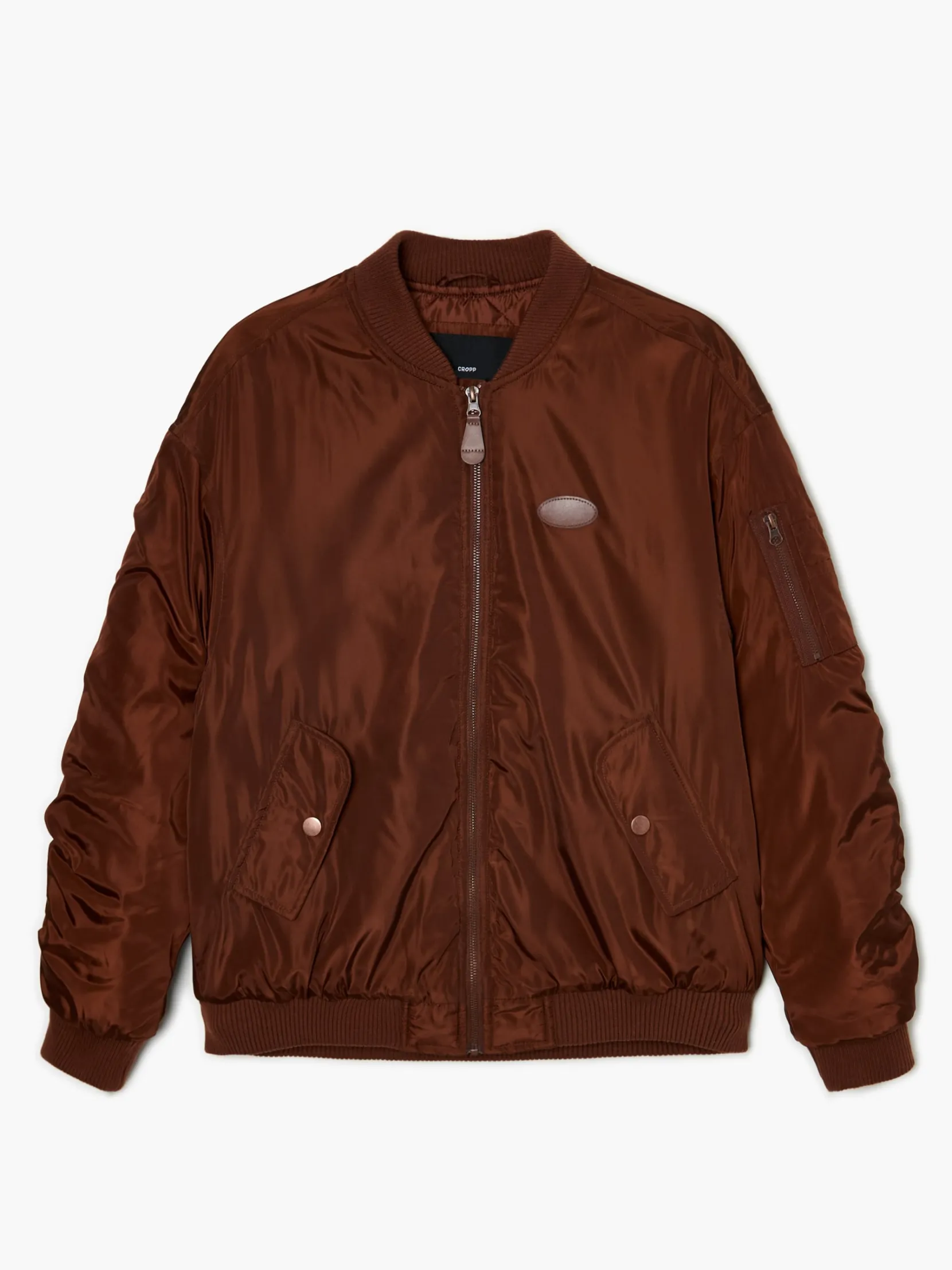 Discount Ciemnobrązowa kurtka bomber Kurtki, Płaszcze
