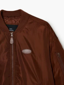 Discount Ciemnobrązowa kurtka bomber Kurtki, Płaszcze