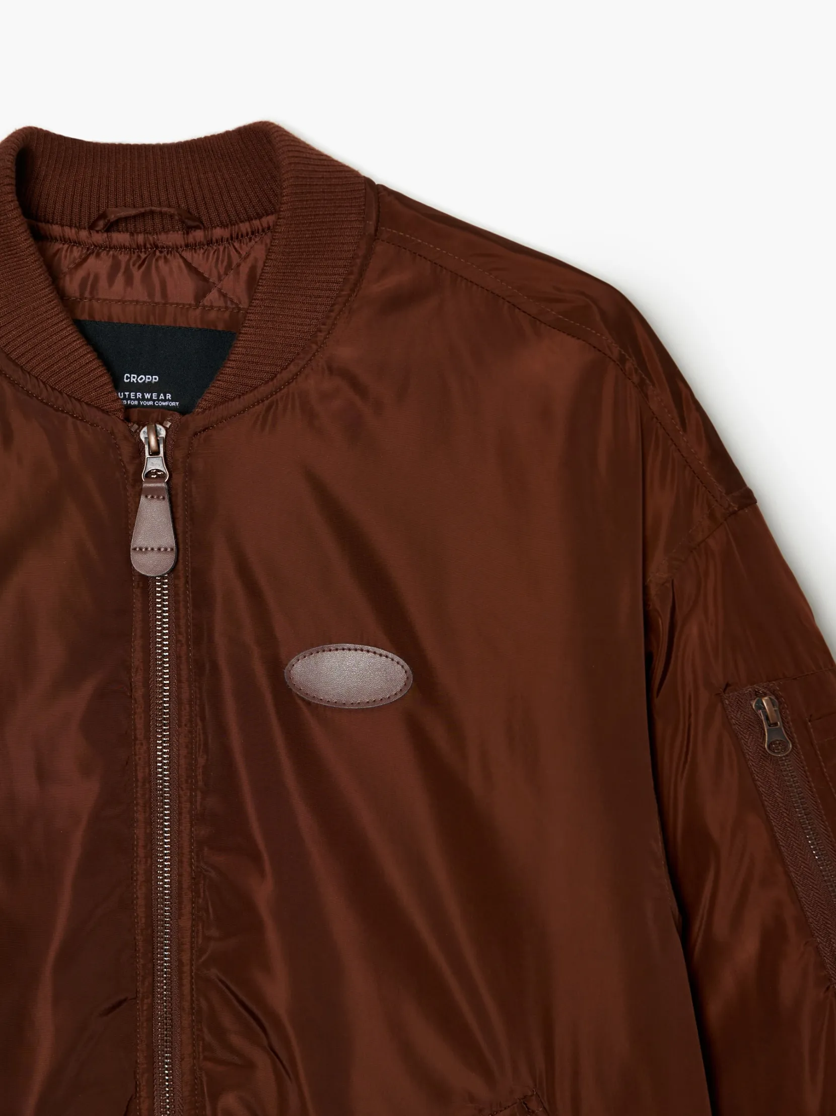 Discount Ciemnobrązowa kurtka bomber Kurtki, Płaszcze
