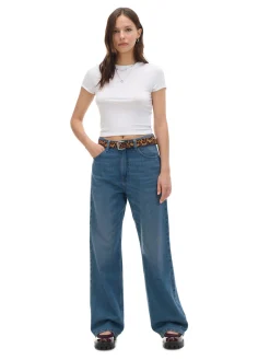 Sale Ciemnoniebieskie jeansy baggy Jeansy