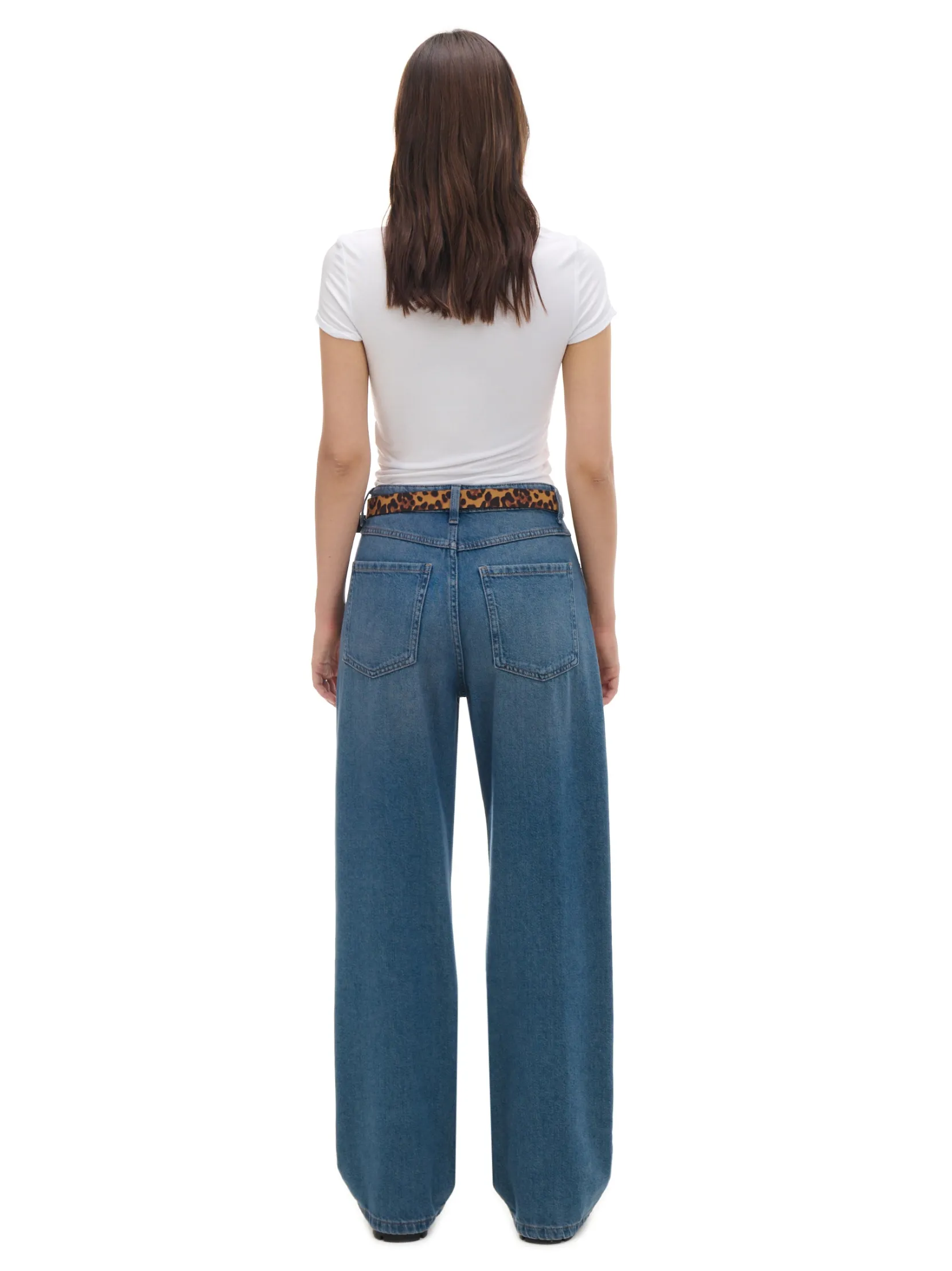 Sale Ciemnoniebieskie jeansy baggy Jeansy