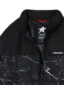 New Ciemnoszara kurtka puffer z nadrukiem Kurtki Zimowe|Kurtki, Płaszcze