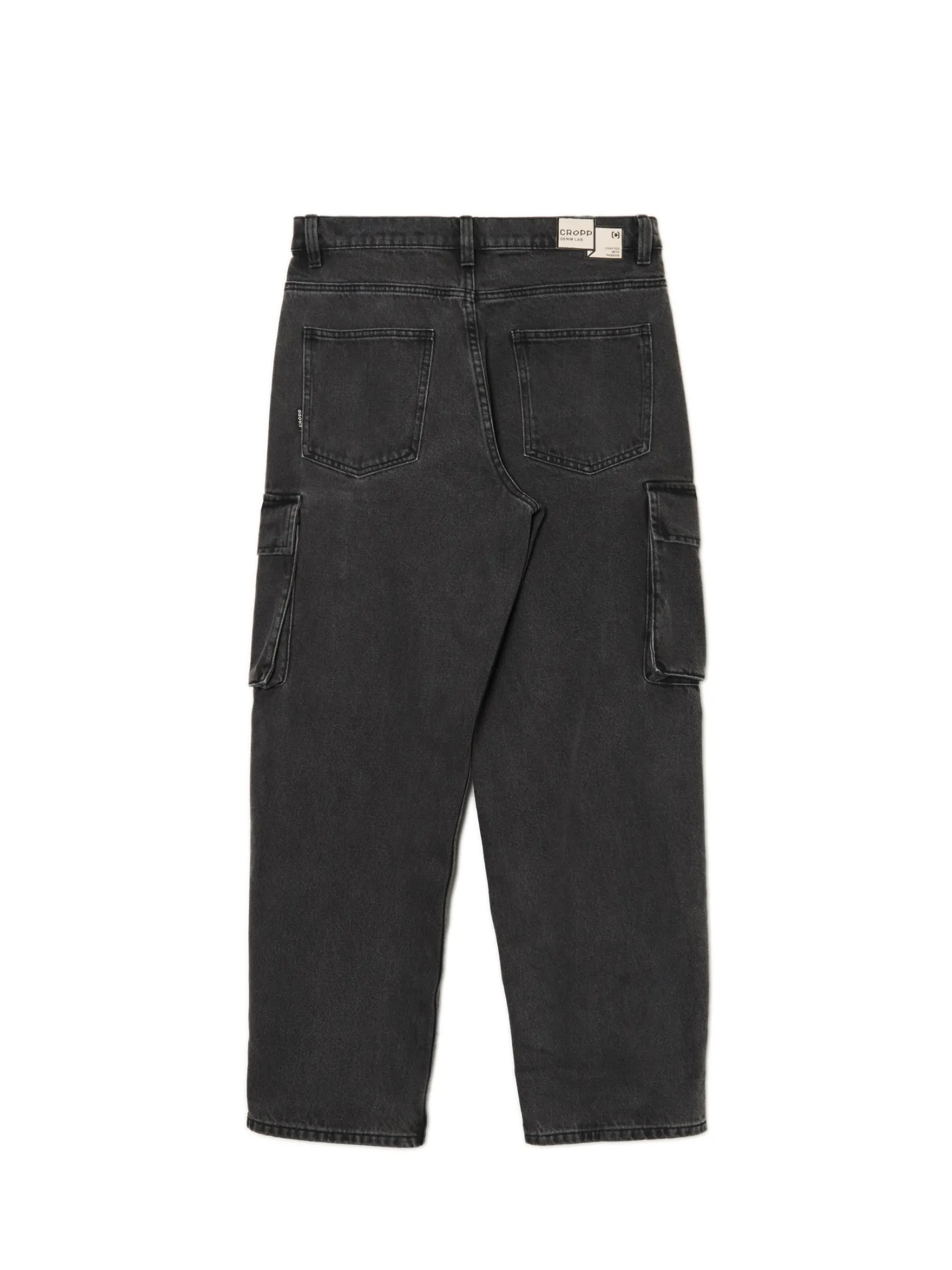 Sale Ciemnoszare jeansy baggy Jeansy|Baggy