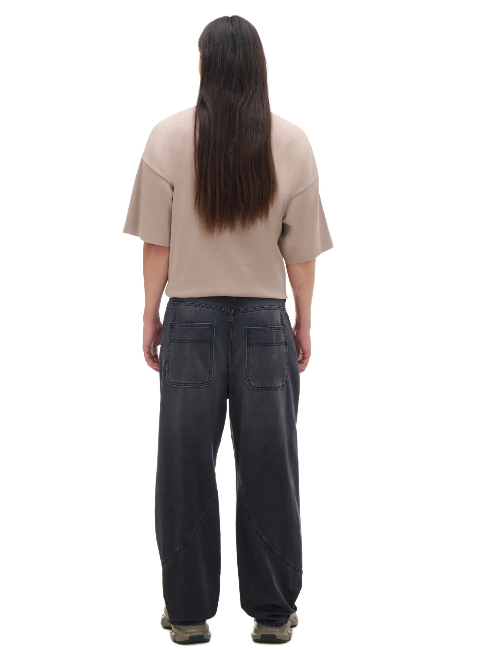 Fashion Ciemnoszare jeansy super baggy Jeansy|Baggy