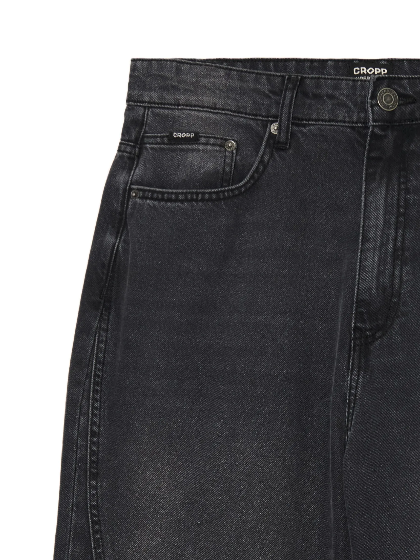 Fashion Ciemnoszare jeansy super baggy Jeansy|Baggy