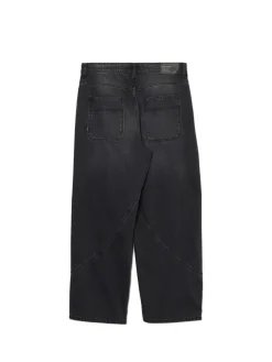 Fashion Ciemnoszare jeansy super baggy Jeansy|Baggy
