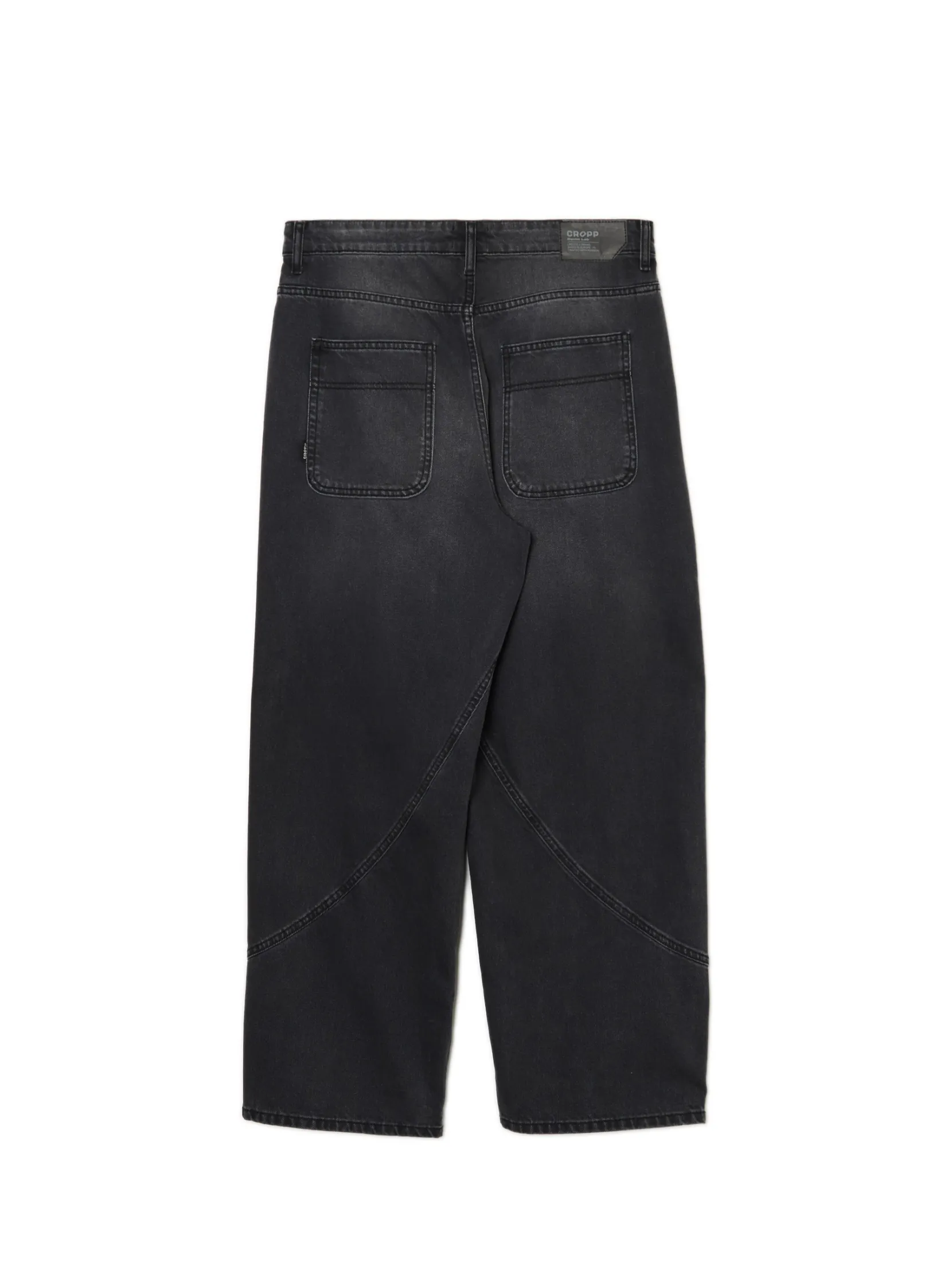 Fashion Ciemnoszare jeansy super baggy Jeansy|Baggy