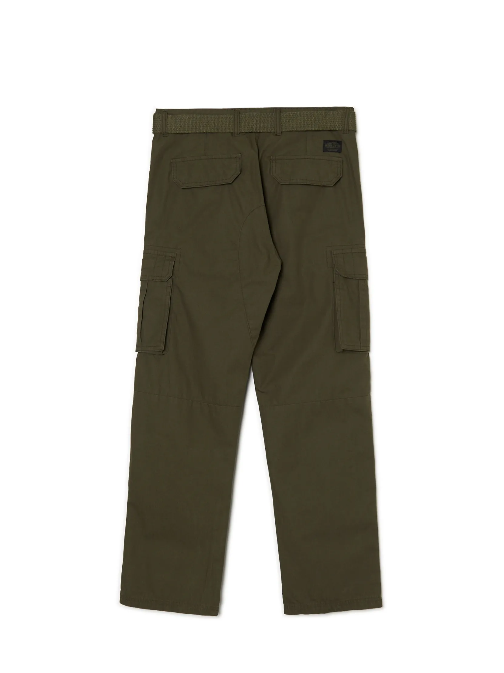 Best Ciemnozielone spodnie comfort z paskiem Spodnie