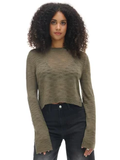 Best Ciemno krótki sweter Swetry
