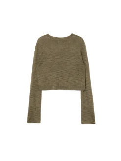 Best Ciemno krótki sweter Swetry