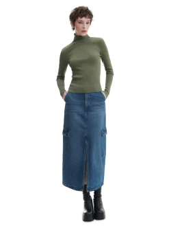 Discount Ciemno sweter z półgolfem Swetry