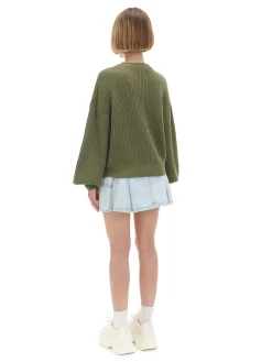 Clearance Ciemno sweter z szerokim rękawem Swetry