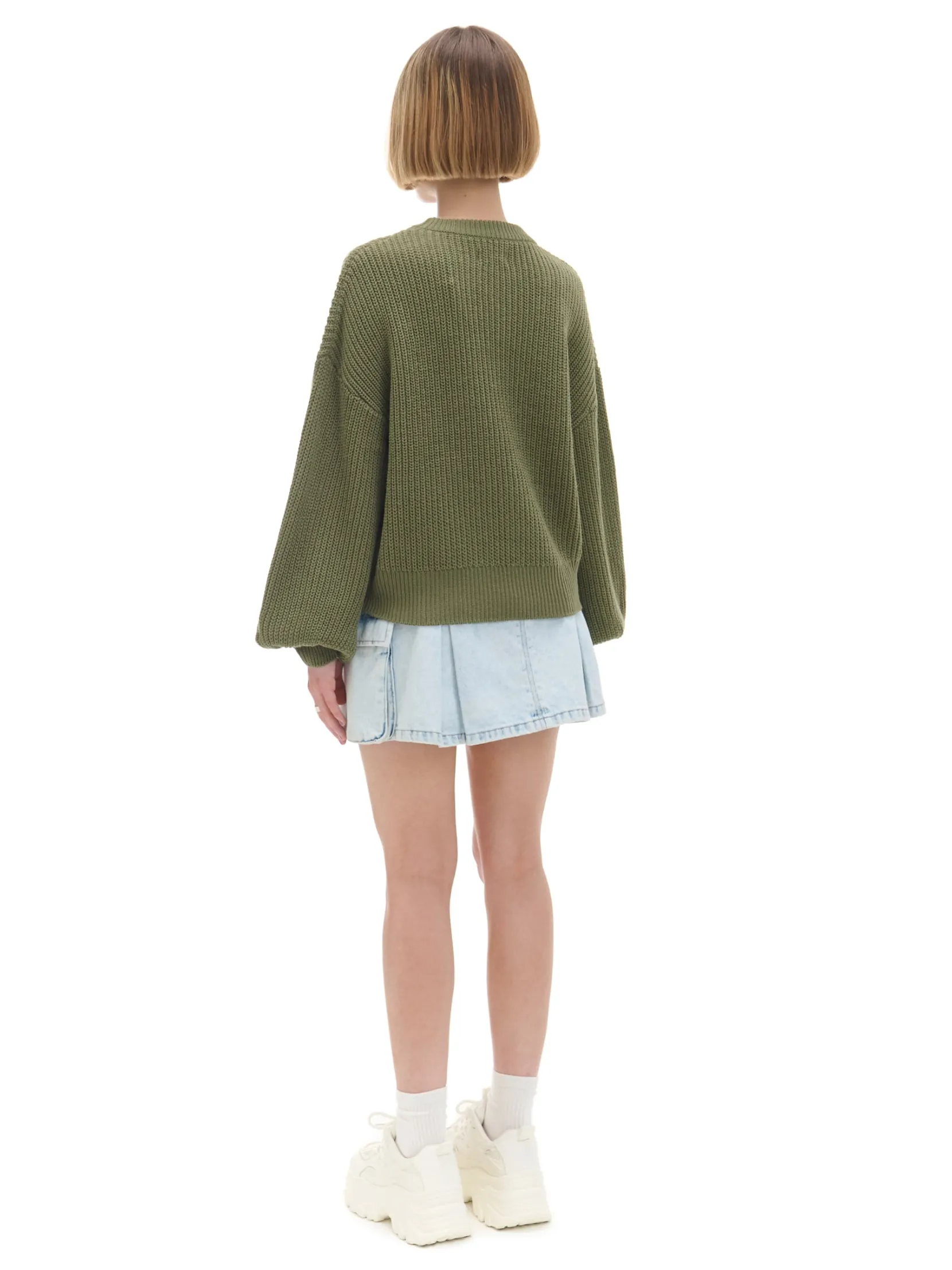 Clearance Ciemno sweter z szerokim rękawem Swetry