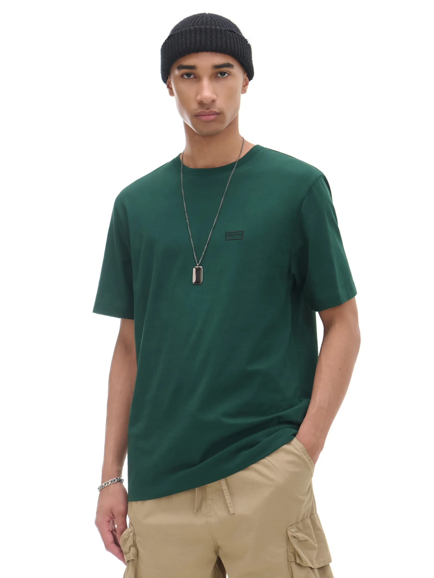 Fashion Ciemno T-shirt z haftem Koszulki