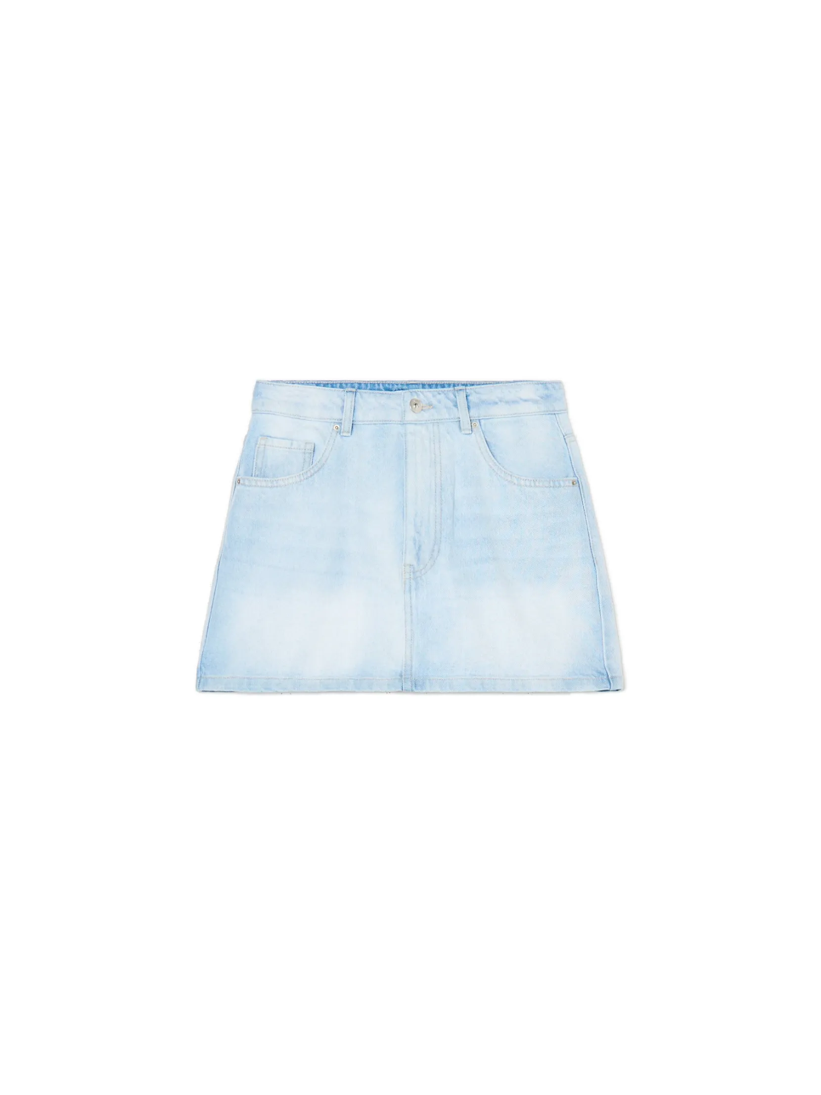 Hot Cieniowana jasna jeansowa spódnica Spódnice