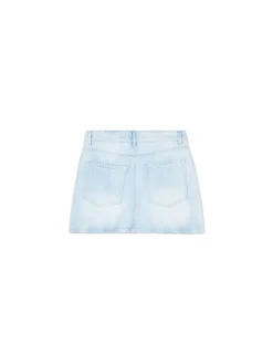 Hot Cieniowana jasna jeansowa spódnica Spódnice
