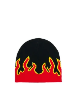 Outlet Czapka beanie z nadrukiem płomieni Czapki