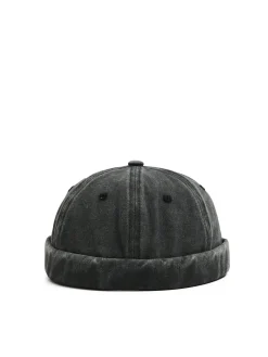 Fashion Czapka dockerka z efektem sprania Czapki