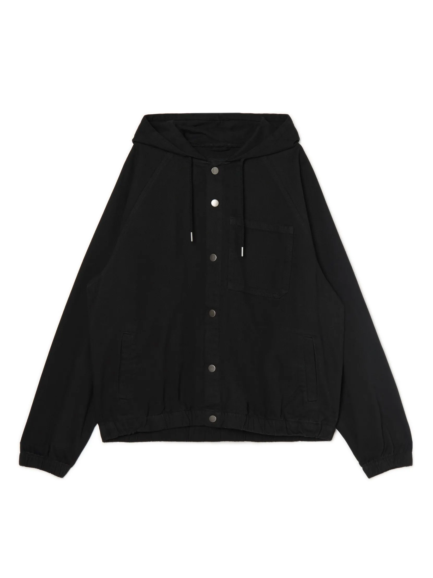 Sale Czarna bawełniana katanka Kurtki, Płaszcze|Denim