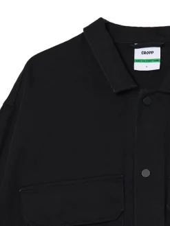 Clearance Czarna bawełniana kurtka katanka Kurtki, Płaszcze|Denim