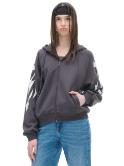 New Czarna bluza hoodie z czaszkami Bluzy