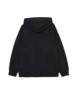 Online Czarna bluza hoodie z nadrukiem Bluzy