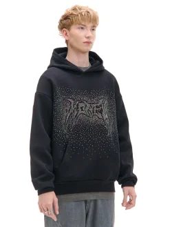 Discount Czarna bluza z aplikacją Bluzy