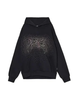 Discount Czarna bluza z aplikacją Bluzy