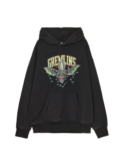 Clearance Czarna bluza z kapturem Gremliny Ubrania Świąteczne|Bluzy