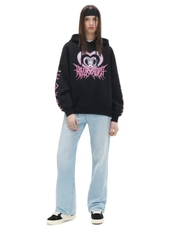 Outlet Czarna bluza z kapturem Kuromi Bluzy