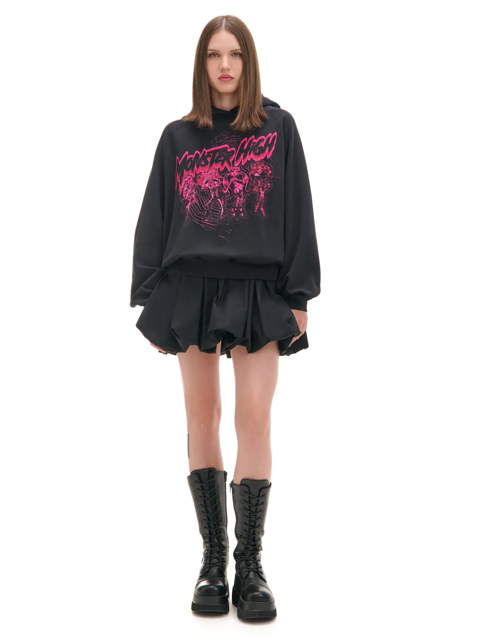 Outlet Czarna bluza z kapturem Monster High Bluzy