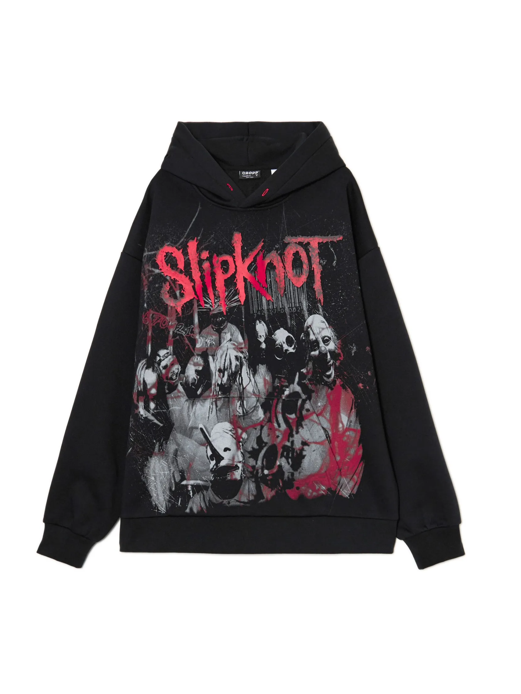 Fashion Czarna bluza z kapturem Slipknot Bluzy