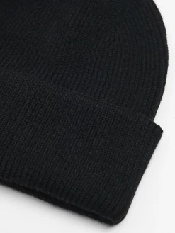 New Czarna czapka beanie z dodatkiem wiskozy Czapki