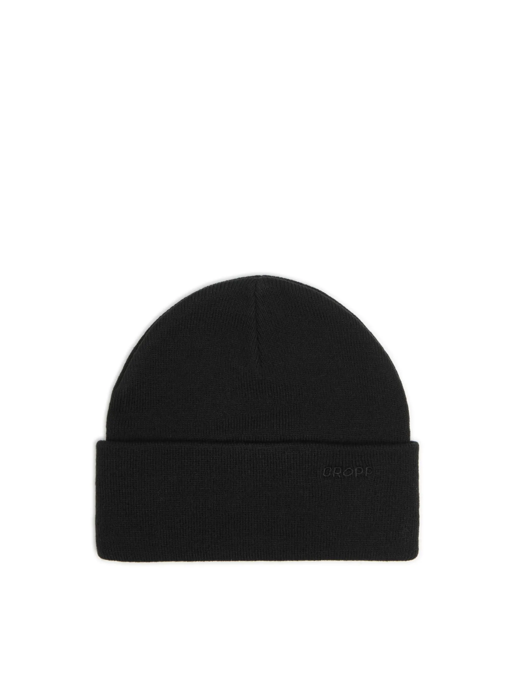 Best Czarna czapka beanie z naszywką Czapki|Basic