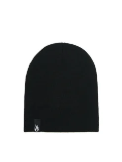 Fashion Czarna czapka beanie z wiskozą Czapki|Basic