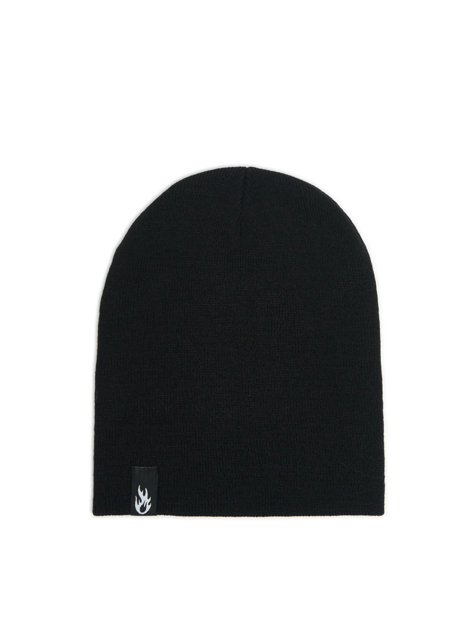 Fashion Czarna czapka beanie z wiskozą Czapki|Basic