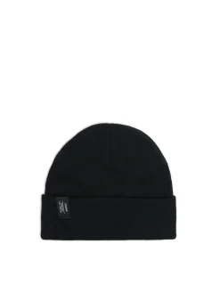 Fashion Czarna czapka beanie z wiskozą Czapki|Basic