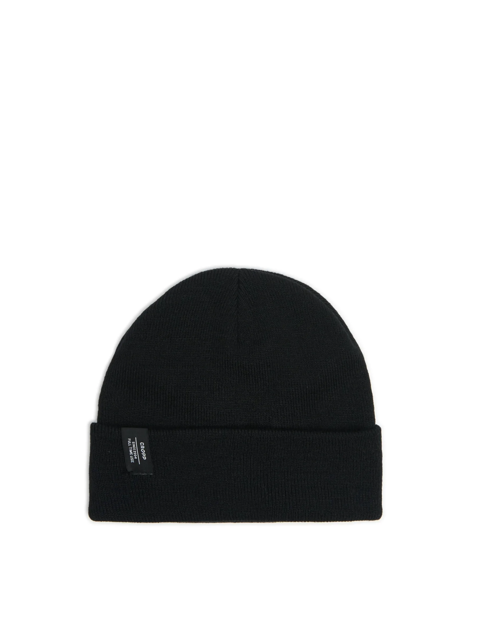 Fashion Czarna czapka beanie z wiskozą Czapki|Basic