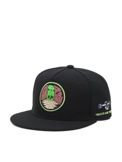 Online Czarna czapka snapback z haftem Czapki