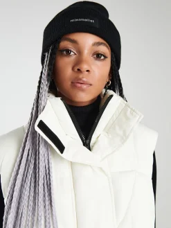 Fashion Czarna czapka z napisem Czapki