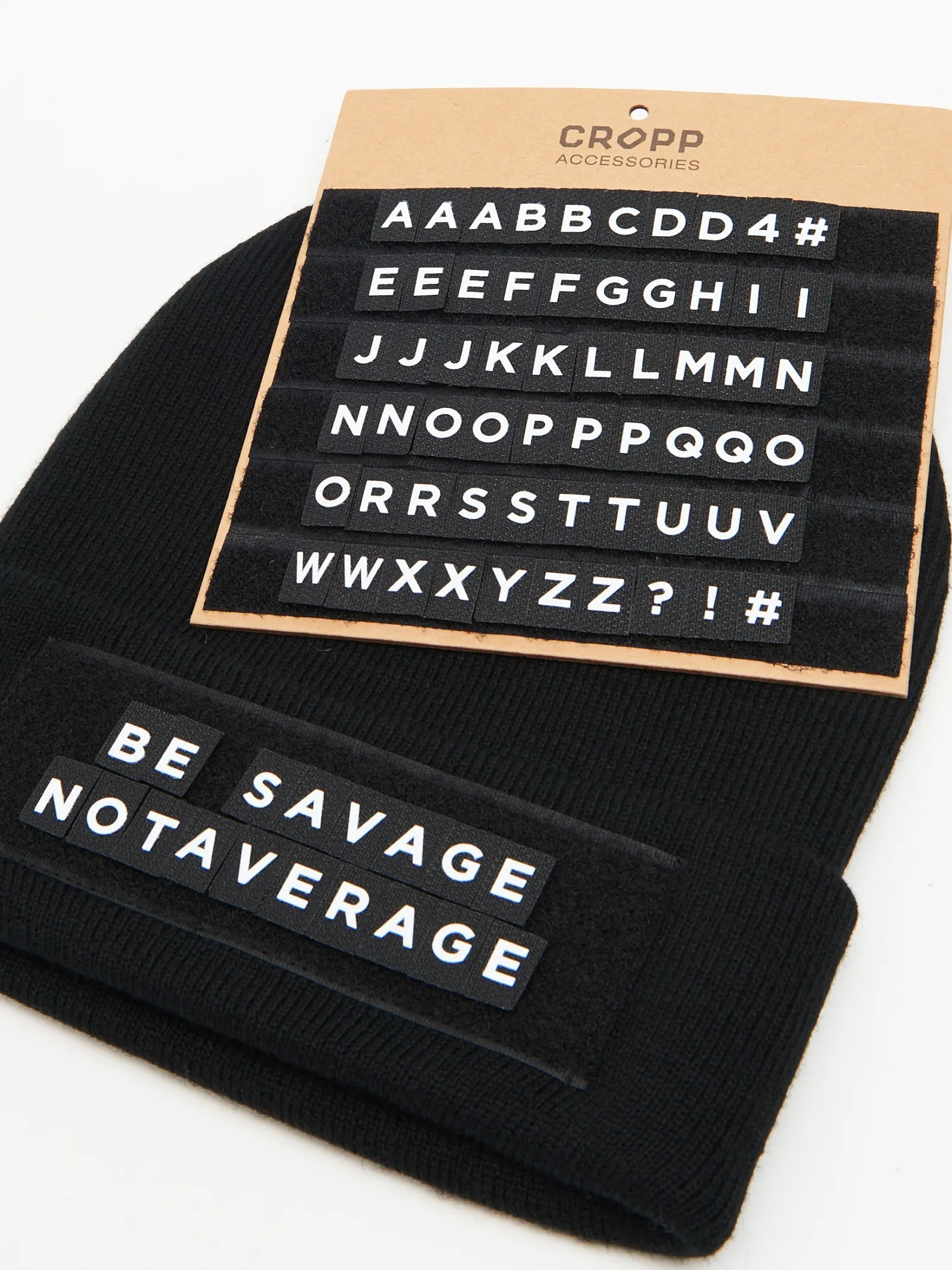 Fashion Czarna czapka z personalizowanym napisem Czapki