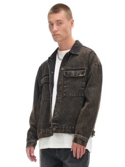 Best Czarna jeansowa kurtka Kurtki, Płaszcze|Denim